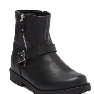 Sprox Casey Buckle Zip Stylish Black Kids Ankle Boots